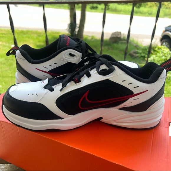 Nike Air Monarch IV Sneakers Red/White/Black Men's - Size 12EEEE - Picture 7 of 12